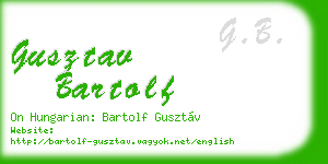 gusztav bartolf business card